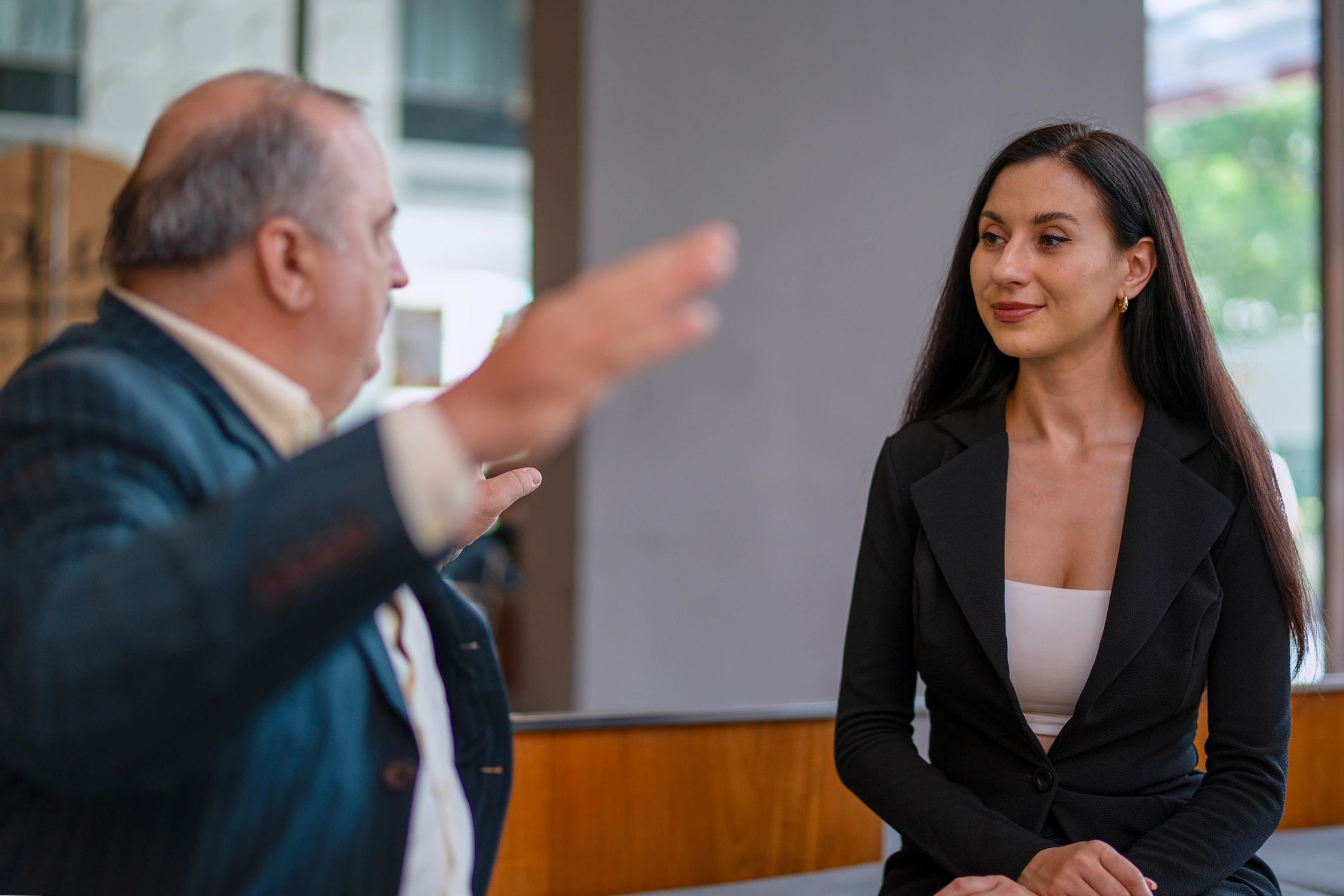 Mentorship conversation in a professional setting